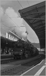 Am 08.03.2008 sorgte die Dampflokomotive 241-A-05 mit Rauch und Dampf fr ein besonderes Ambiente im Bahnhof Lausanne.