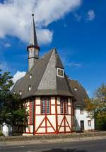 Die Wendelinskapelle in Butzbach (Wetteraukreis) am 20.08.2014, ist die ehemalige Hospitalkapelle der Stadt. Sie entstand um 1440 und ist damit die lteste Fachwerkkirche in Hessen und eine der ltesten Fachwerkkirchen in Deutschland. 