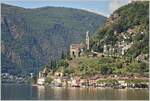 Tessin/756360/blick-auf-die-kirche-von-morcote Blick auf die Kirche von Morcote am Lago di Lugano