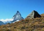 Das Matterhorn (links im Bild) und eine Kopie...
(Oktober 2007)