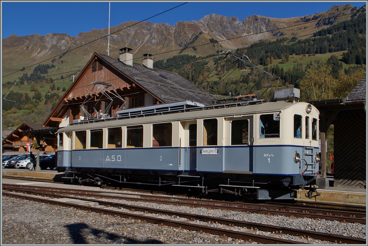 Der ASD BCFe 4/4 N� 1 in Les Diablerets.
18. Oktober 2014