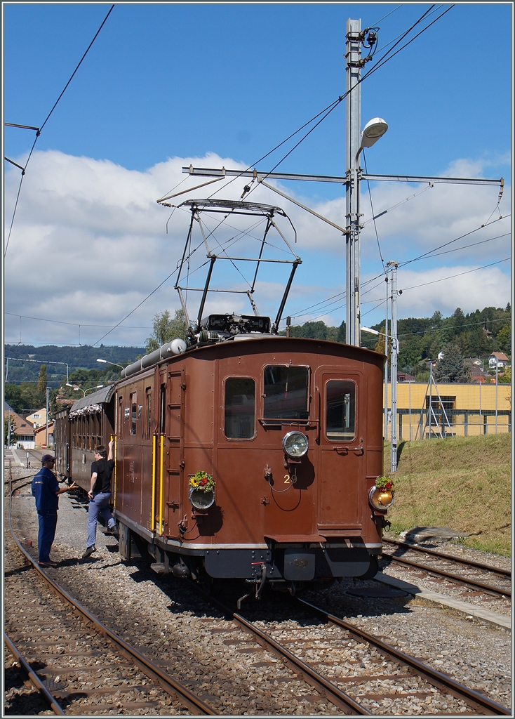 Die BOB HGe 3/3 N� 29 in Blonay
14. Sept. 2014