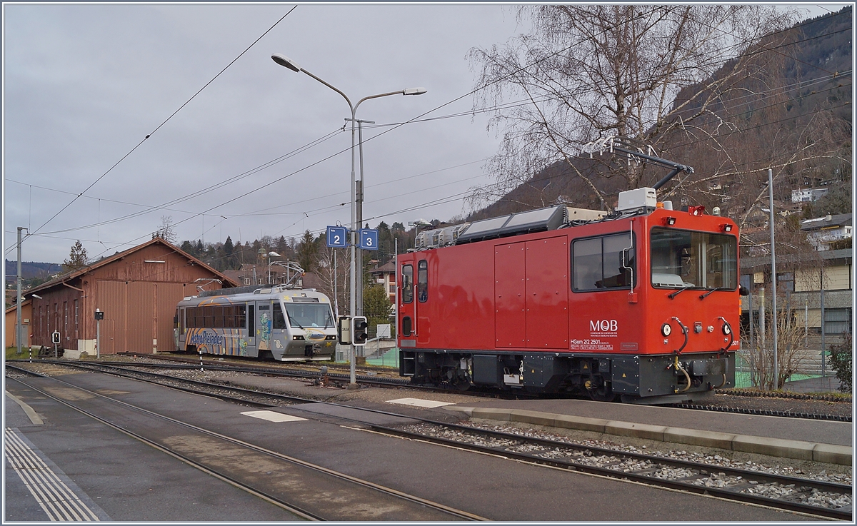 Die MOB HGem 2/2 2501 bei Testfahrten in Blonay. 

31. Jan. 2020