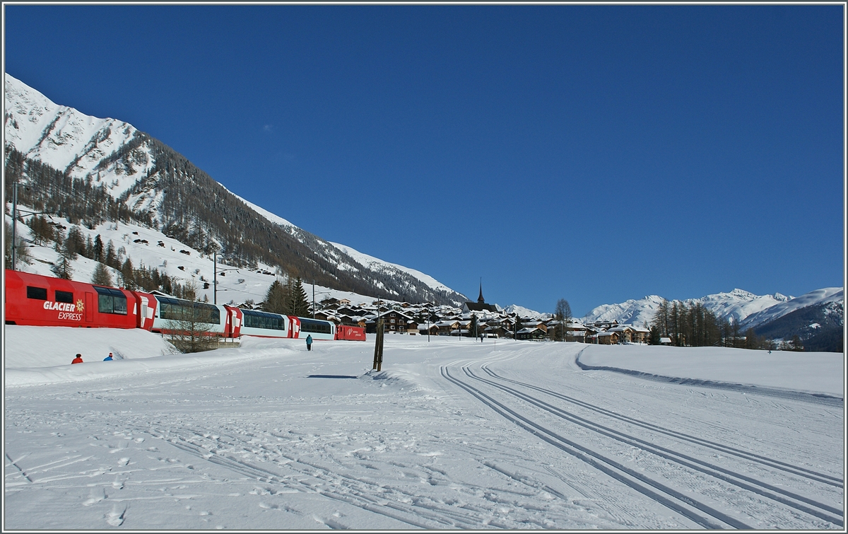 Glacier-Express bei Reckingen. 
20. Feb. 2014