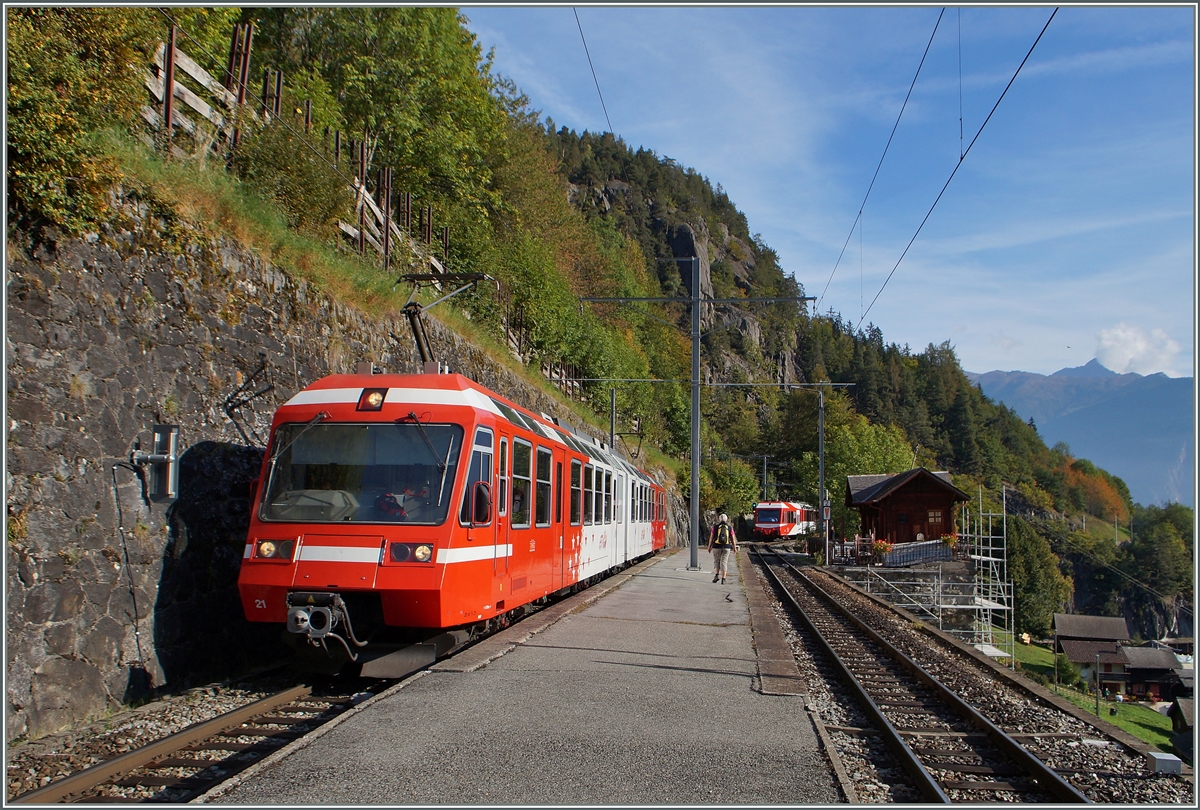 TMR (M-C) BDeh 4/8 21 (SNCF Z800 UIC N� 90 85 838 0821-1 CH-TMRSA) in Le Tr�tien.
03. Okt. 2014