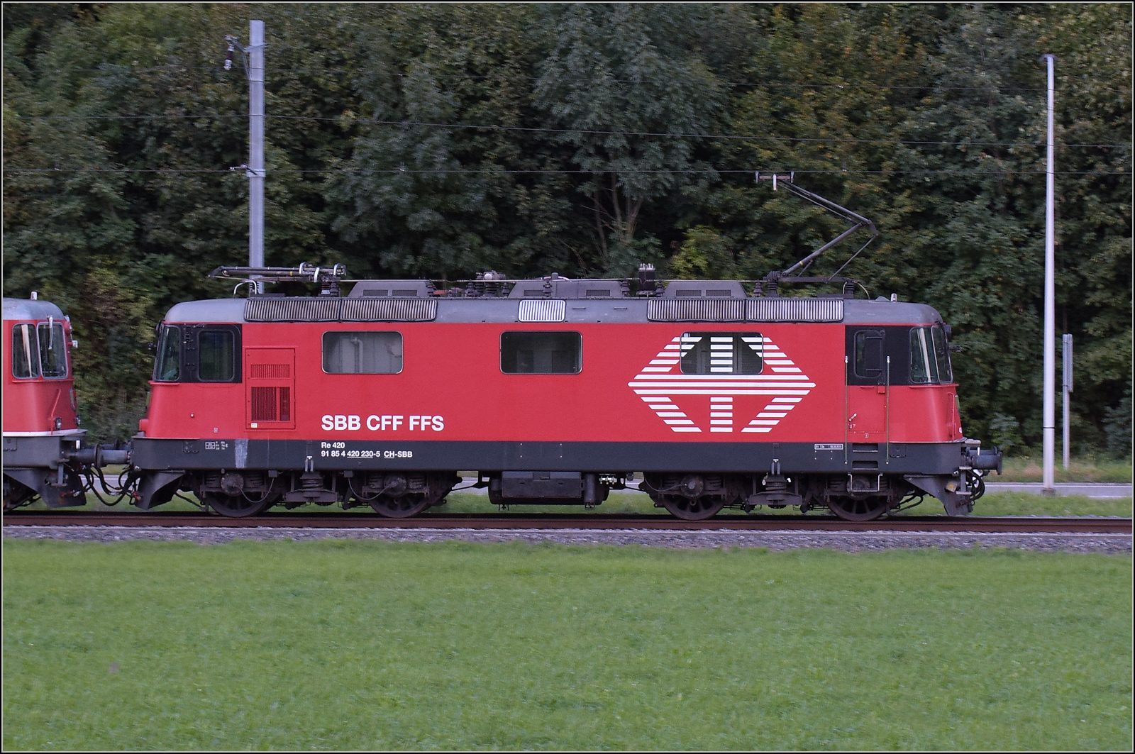 Grosses BoBo-Treffen in Balsthal - die Teilnehmerinnen:

Dass Löwen derart scheue Tierchen sind, war mir nicht bewusst, sonst hätte ich bewusst ein paar weitere Schüsse gewagt, so bleibt diese Lok ein wenig unscharf. Die zur Lion Re 4/4 II 11230 umgebaute Lok der 2. Serie ist normalerweise mit den Dosto-Verstärkerzügen der S-Bahn Zürich unterwegs. Äussere Klus, September 2024.