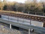 Der neugebaute Regenwasser-Durchlass in Kirchscheidungen am 14.01.2012.