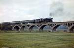 DR 41 1263-7 w�hrend einer Herbstsonderfahrt vom BV Erfurt von Erfurt Hbf nach Naumburg Hbf, am 30.09.1978 auf dem Hochwasserviadukt bei Kirchscheidungen.