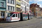   Die Erfurter Altstadt kann man nicht nur zu Fuß erkunden, sondern auch mit einem Petit Train im Straßenbahn-Look.