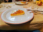 Unser Menü am 07.09.2021 in einem Ristorante in Domodossola....
Der 5. Gang (Dessert) - ein Apfel-Honig-Kuchen (torta di mele e miele)