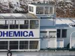 Weitere Fotos:  PORTA BOHEMICA  (1928) - Mittelschiff mit Steuerhaus und der Schiffsnummer, sowie maximale Passagierzahl.