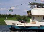 Weitere Fotos:  STADT RIESA  (1916-1918) - Bugansicht von Backbord