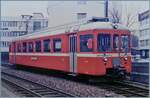 Der WSB Be 4/4 13  Leimbach  in Aarau WSB. Die Triebwagen Be 4/4 9 - 14 wurden 1965 in Dienst gestellt. 

Analogbild vom März 1985
