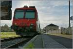 Ein RE von Biel/Bienne gekommen wartet in Delle auf die Rückfahrt nach Biel/Bienne.
