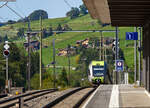 Zwei gekuppelte  Lötschberger  der BLS RABe 535 110 und ein weiterer erreichen am 08.09.202, als RE 4177 nach Domodossola (RegioExpress Bern – Spiez – Kandersteg – Brig – Domodossola), den BLS Bahnhof Mülenen. Die Lötschberger fahren dabei auch über die Lötschberg Bergstrecke (Kursbuchfeld 330), und wir fuhren mit.