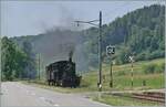 Mit einem Dampfzug der  Emmentalbahn  auf der Fahrt nach Wasen i.