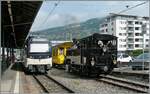 Mit dem Dampfzug zur Arbeit! Diese Vergnügen hatte ich am letzten Sonntag im Juli. Leider blieb dann in Vevey keine Zeit, das Manöver des Blonay-Chamby Dampfzugs abzuwarten, denn die Arbeit rief... Die BFD HG 3/4 N° 3 ist mir ihrem Rive Belle Epoque Zug in Vevey angekommen und wartet nun auf die Abfahrt des CEV MVR ABeh 2/6 7508 nach Les Pléiades, damit die Dampflok ihren Zug umfahren und am Bahnsteig bereitstellen kann. 
Das Bild gewinnt an Aktulität, da die MOB im Bahnhof von Vevey Umbauarbeiten vornimmt, dessen Pläne mir zur Zeit nicht bekannt sind, jedenfalls ist das Gleis auf welchem der Dampfzug steht, bereits abgebaut worden und es sind  neue Fundemente für Fahrleitungsmaste angefertig worden. 

27. Juli 2025