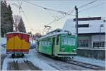 Nochmal der TPC BVB Be 2/5 15, nun etwas in Bewegung beim Rangieren in Villars sur Ollon: der Triebwagen hat einen Güterwagen für den Col de Bretaye bereitgestellt und fährt nun wieder auf sein Abstellgleis. 

12. März 2019