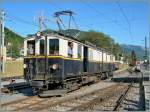 Der DZe 6/6 der MOB, heute im Besizt der Museumsbahn Blonay - Chamby, in Blonay.
