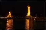 Nacht am Hafen von Lindau.