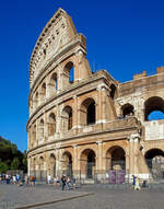 Das Kolosseum (Colosseo), Roma am 12.07.2022. Eines der Wahrzeichen der  Ewigen Stadt .