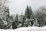 Winterliche Stimmung am Chteau de Blonay.