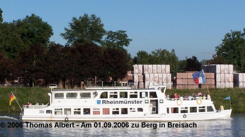 Weitere Fotos:  RHEINM�NSTER  (1928) - Seitenansicht von Steuerbord